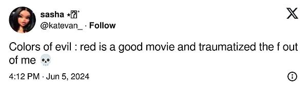 "Colors of Evil: Red iyi bir film ama bende travma yarattı"