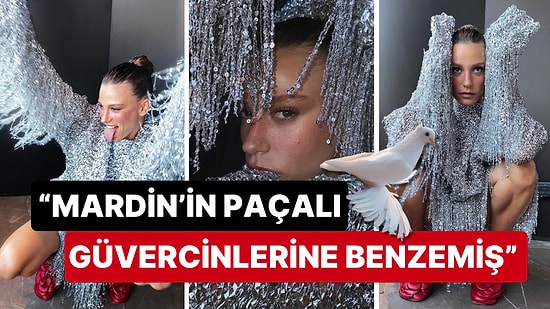 Serenay Sarıkaya'nın Bulaşık Telinden Hallice Kıyafeti ve Birbirinden Garip Pozları Eleştiri Yağmuruna Tutuldu