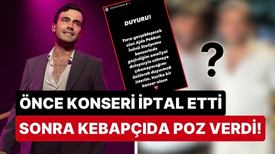 Geçirdiği Burun Ameliyatı Sonrası Ajda Pekkan Konserine Çıkamayacağını Söyleyen Mert Demir Kebapçıda Görüldü