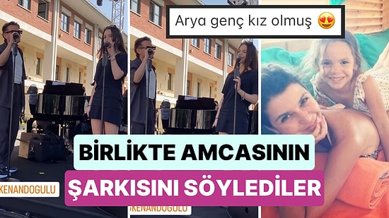 Amca-Yeğen Sahnede: Kenan Doğulu ve Yeğeni Arya Okul Gecesinde Birlikte Şarkı Söyledi