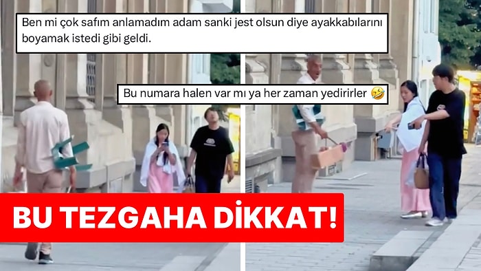 Dolandırıcılarda Numaralar Bitmiyor: Turistleri İyi Niyet Göstergesiyle Tezgaha Düşüren Ayakkabı Boyacısı