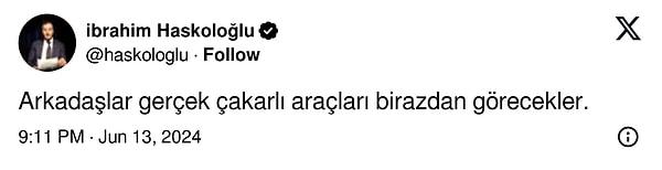 Gelen tepkilerin ardından Haskoloğlu durumu polise bildirdiklerini bu tweetle duyurdu.