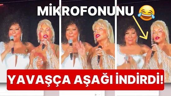 Yine Kraliçeliğini Konuşturdu: Ajda Pekkan Konserde Birden Havaya Giren Işın Karaca'nın Mikrofonunu İndirdi!
