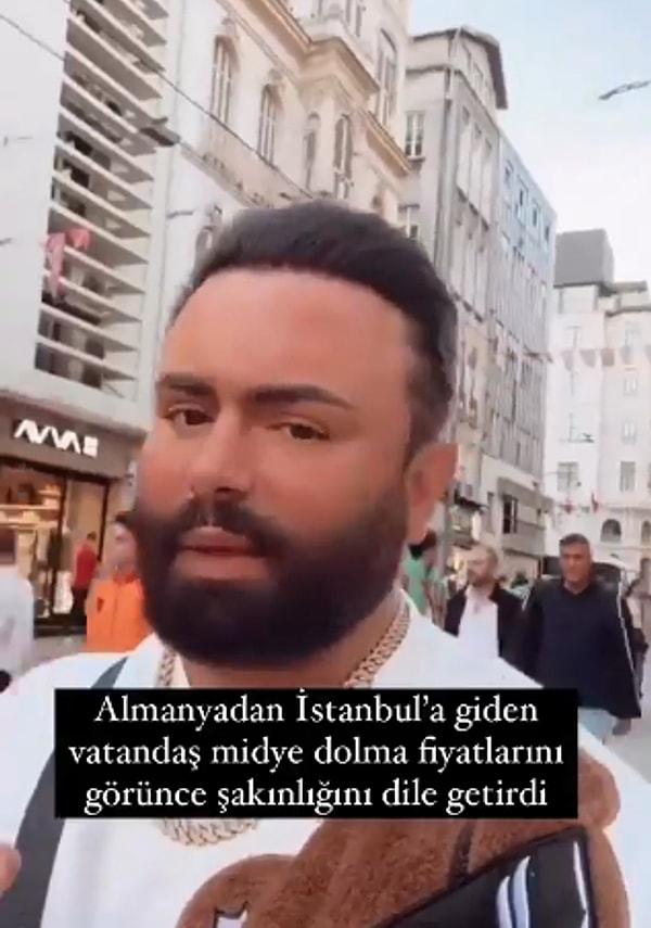 İstanbul'da bir midyenin 20 lira olduğunu öğrenen gurbetçi, pahalı midye fiyatlarına isyan ettiği videoyu sosyal medyada paylaştı.