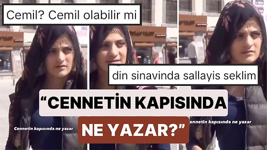 Bir Sokak Röportajında "Cennetin Kapısında Ne Yazar?" Sorusunu Yaratıcı Bir Şekilde Cevaplayan Kadın