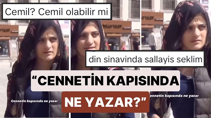 Bir Sokak Röportajında "Cennetin Kapısında Ne Yazar?" Sorusunu Yaratıcı Bir Şekilde Cevaplayan Kadın
