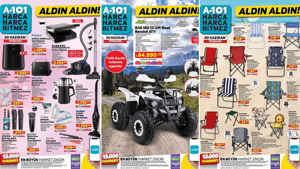 A101'e Benzinli ATV Geliyor! 20 Haziran 2024 A101 Aldın Aldın Kataloğu