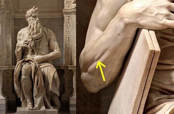 12. Michelangelo'nun Musa heykeli 1513-15 yıllarında yapılmış mermer bir heykeldir.