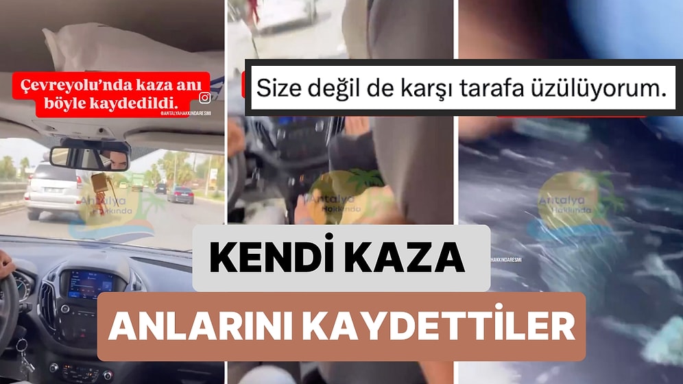 Trafikte Müzik Eşliğinde Makas Atarak İlerledikleri Anları Kaydeden 3 Gencin Kaza Anları da Kameraya Yansıdı