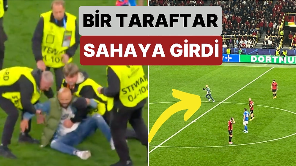 İtalya-Arnavutluk Arasında Oynanan Maçın 90+1. Dakikasında Bir Taraftar Sahaya Girdi