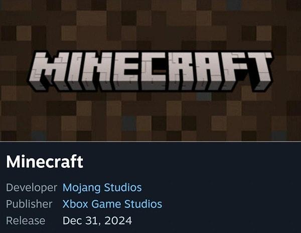 The sudden appearance of "Minecraft" on Steam sparked excitement among players.