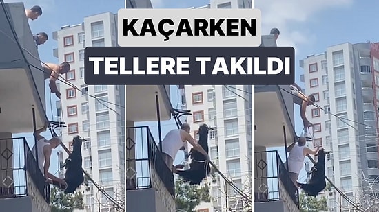 Memleketten Kurban Manzaraları: Adana'da Bir Kurbanlık Kaçarken Elektrik Kablolarına Takıldı