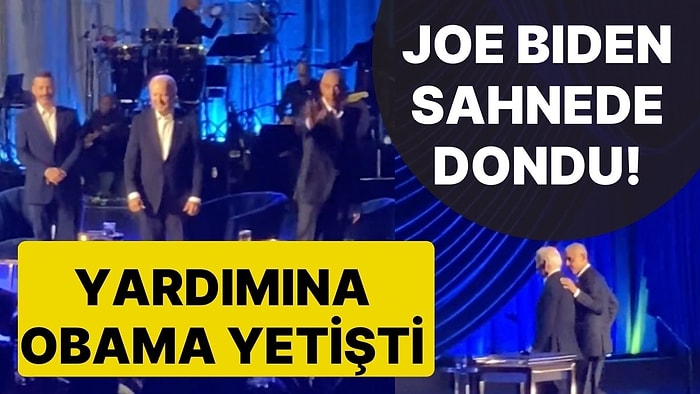 Sahnede Donup Kalan Joe Biden'a Obama'dan Yardım Eli: Sırtından Tutup Götürdü