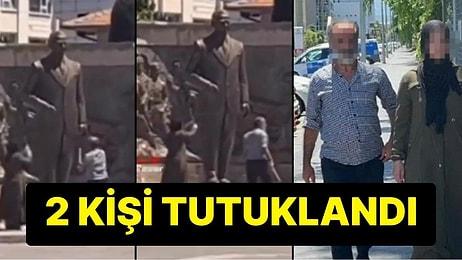 Kayseri'de Atatürk Anıtı'na Baltalı Saldırı! 2 Kişi Tutuklandı