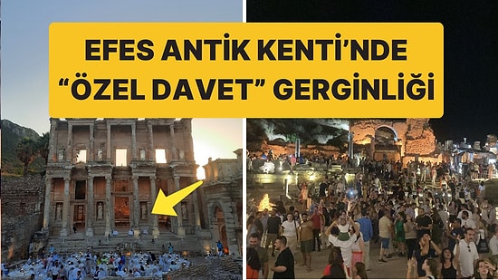 Efes Antik Kenti’nde Özel Davet Gerginliği: Vatandaşlar İçeriye Alınmayınca Protesto Etti