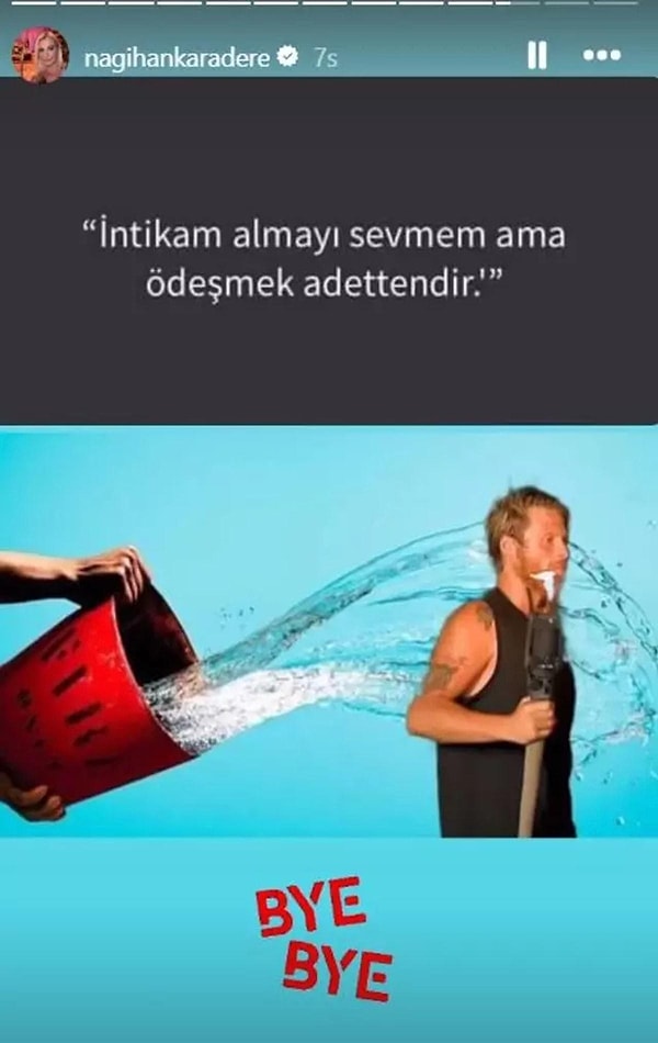 "Yarışma bitince bu ikilinin kaosları da sona erer herhalde" diye düşünsek de Yunus Emre'nin elendiği gün Nagihan'ın yaptığı paylaşım bazı konuların kapanmayacağının göstergesiydi aslında.