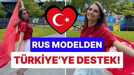Arda Aşkı Tam Gaz Devam: Rus Model Svetlana Alekseeva'dan Euro 2024 İlk Maç Öncesi Türkiye'ye Bayraklı Destek
