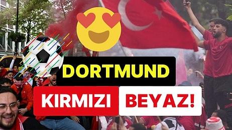 Alana Giriş Yapmışızdır: Gürcistan Maçı Öncesinde Türk Taraftarlar Dortmund'u Adeta Kırmızı Beyaza Boyadı!