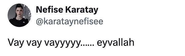 Nefise Karatay bu gelişme sonrası "Eyvallah" yazan bir paylaşım yaparken, sosyal medya hesaplarından Fanis'i takip etmeyi bıraktı.
