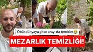 Her Yeri Foşur Foşur Temizlemeye Ant İçen Cem Özkök 1860 Yılında Vefat Eden Birinin Mezarını Temizledi