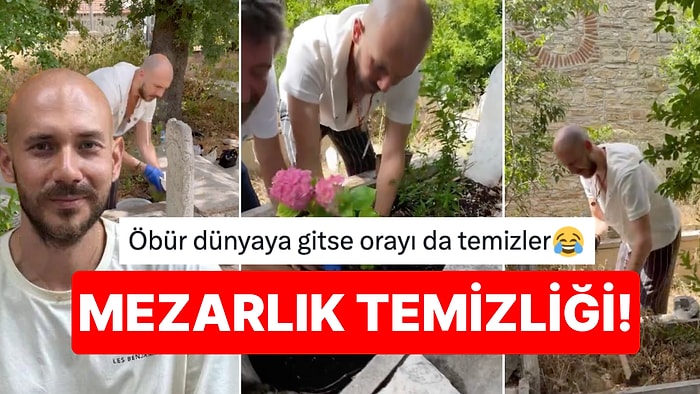 Her Yeri Foşur Foşur Temizlemeye Ant İçen Cem Özkök 1860 Yılında Vefat Eden Birinin Mezarını Temizledi