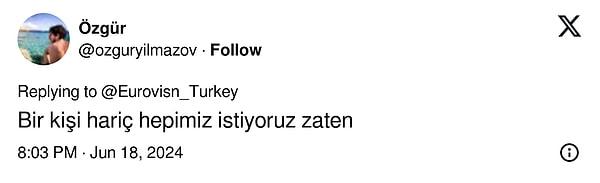 Türk futboluna övgüler yağdıran, Türkiye'yi tekrar Eurovision'da görmek istediğini dile getiren Rybak'a son dönemde X kullanıcılarından şu yorumlar geldi: