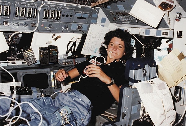 If you're wondering who Sally Ride is, let us enlighten you. She was the first American woman to go to space aboard the Challenger spacecraft in 1983, at the young age of 32.