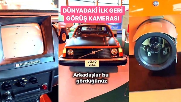 Volvo'nun 1972 yılında konsept araç olarak 3 adet ürettiği VESC modelinde bulunan kamera ve ekran sistemi izleyenleri hayrete düşürdü.