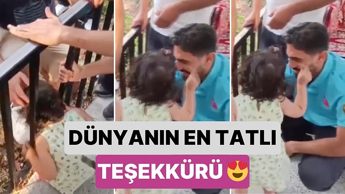 Kafası Demirlere Sıkışan Minik Kızın Kendisini Kurtaran İtfaiye Erine Teşekkürü Kalpleri Pamuk Gibi Yaptı