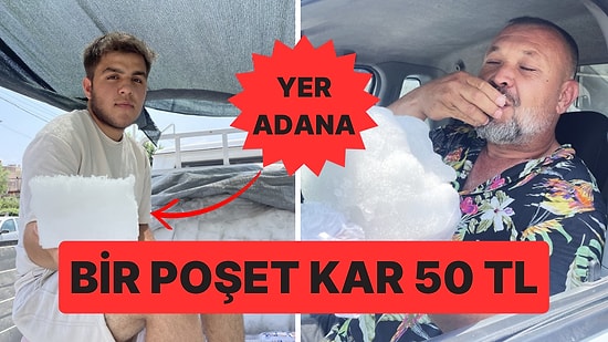 Adana Yine Şaşırtmadı: Sıcaklık 40 Dereceyi Aşınca Kar Poşetleyip 50 TL'den Satmaya Başladılar