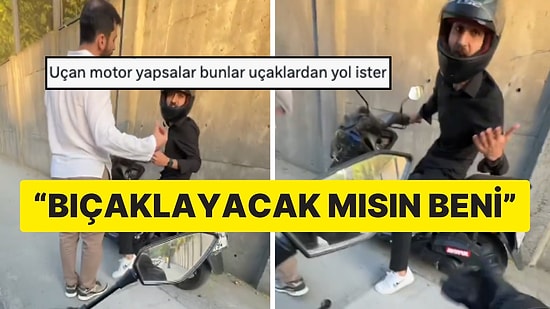 Kaldırımdan Giderken Yayaya Korna Çalan Motorcuyu Uyardı: İki Motor Sürücüsü Arasında Kavga Çıktı