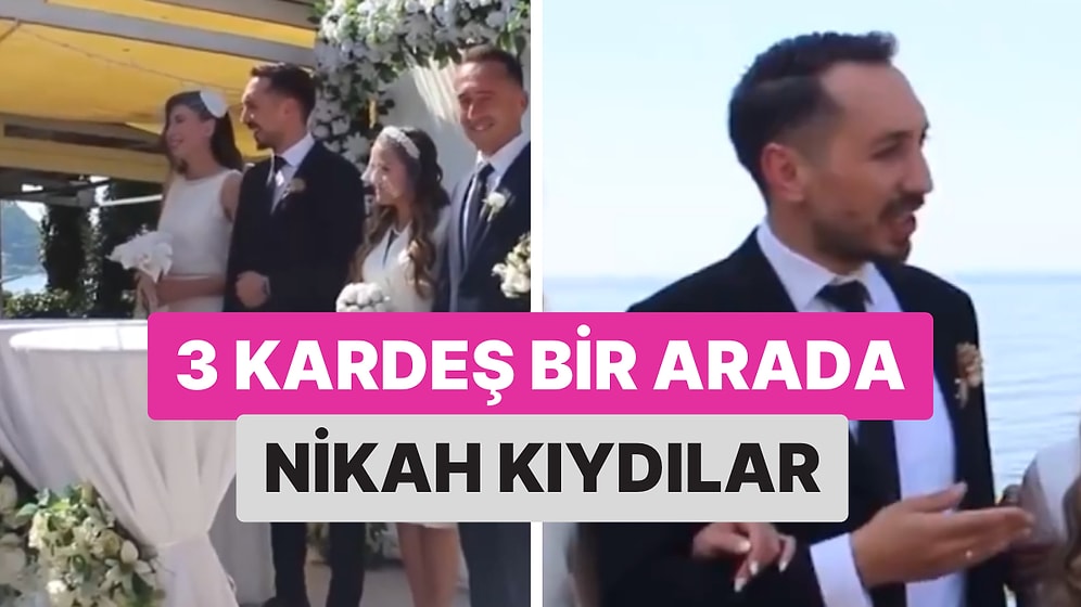 3'ü 1 Arada Nikah: Giresun'da 3 Erkek Kardeş Aynı Gün Nikah Masasına Oturdu