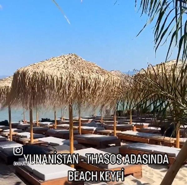 Doğal güzellikleriyle ünlü olan Thasos Adası'ndaki bu plajın bedava olması dikkatleri üzerine çekti. Sosyal medya kullanıcısı, harcama limiti olmayan bu plajda yalnızca plajdaki işletmeden herhangi bir ürün alınmasının yeterli olduğunu söyledi.