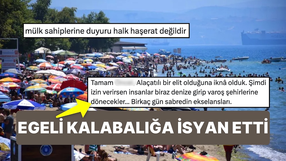 Bayram Tatilinde Alaçatı'dan Beklenen İsyan Geldi! Yine 'Millet Plaja Akın Etti, Vatandaş Denize Giremiyor'