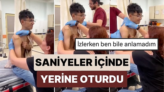 Uzman Dr. Ayşegül İşlek'in Sadece Birkaç Hareket Yaparak Çıkan Omzu Yerine Taktığı Anlar Beğeni Topladı