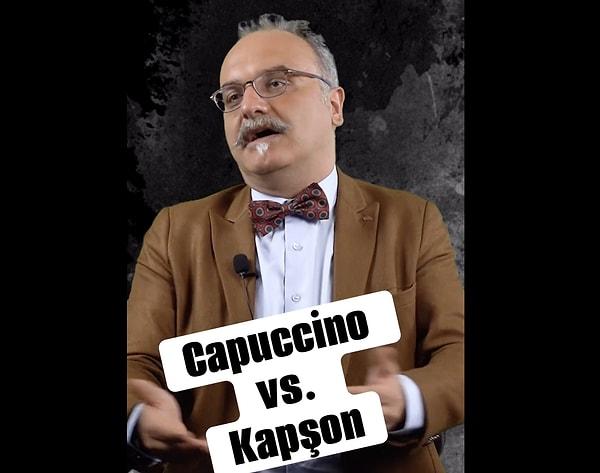 Cappuccino ve ve Kapşon kelimelerinin kökeninden bahseden Gürkan'ın videosu kısa sürede beğeni topladı.