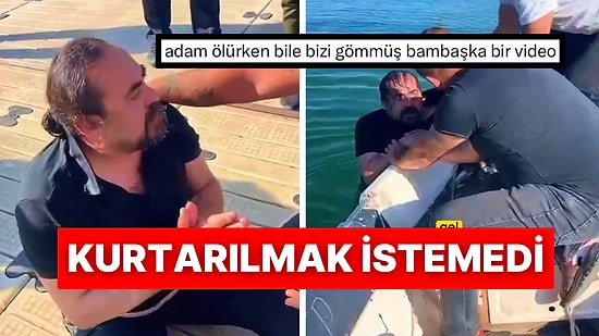 Baraja Atlayarak İntihar Girişiminde Bulunan Kişiyi Vatandaşlar Kurtarmak İsteyince İtiraz Etti