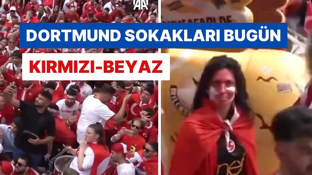 Portekiz Maçı Öncesi Türk Taraftarlar Dortmund Sokaklarında!