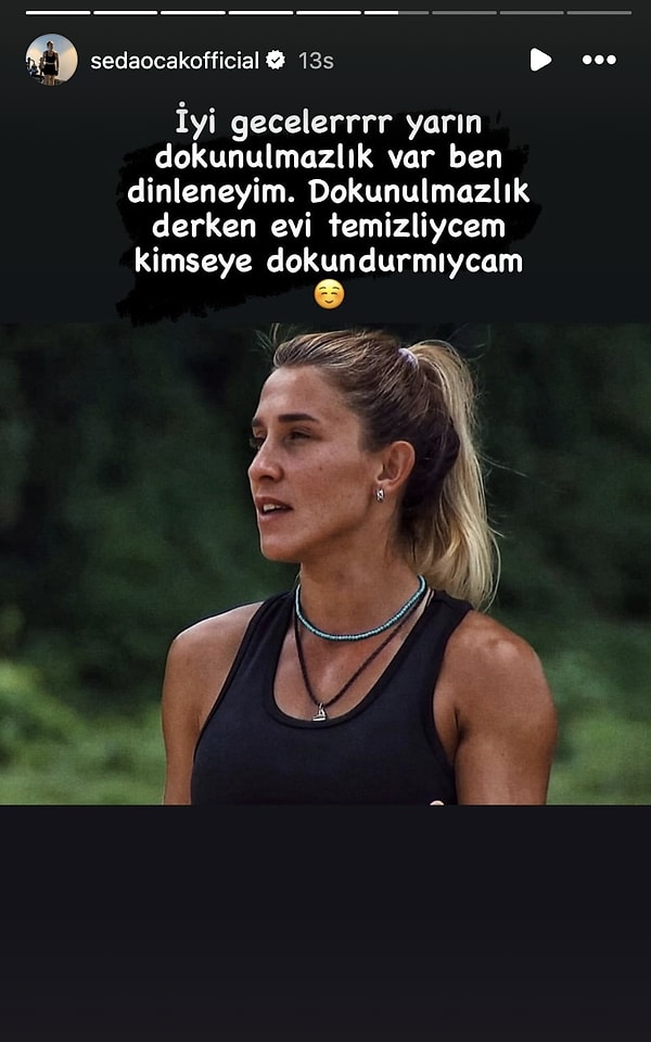 İşte Seda Ocak'ın "Survivor'ı unutamamış" dedirten esprili paylaşımı: