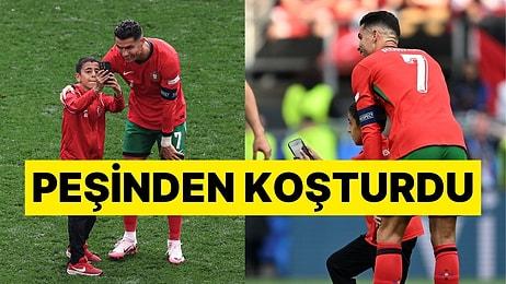 Ronaldo ile Selfie Çekti: Portekiz - Türkiye Maçında Küçük Bir Taraftar Sahaya Girdi