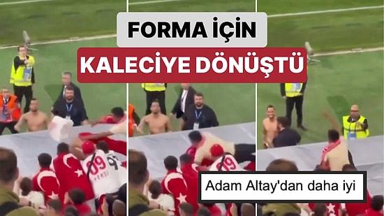 Kalecilere Taş Çıkardı:Bir Taraftarın Maç Sonunda Hakan Çalhanoğlu'nun Attığı Formaya Bir Kaleci Gibi Yakaladı