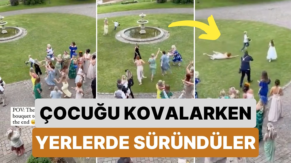 Bir Düğünde Gelin Çiçeğini Bir Çocuk Kapınca Çiçeği Bekleyen Kadınlar Çocuğu Kovaladı