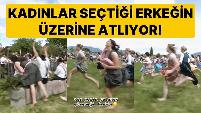 Almanya'nın Antdorf Köyünde İlginç Gelenek! Kadınlar Evlenmek İstediği Erkeğin Üzerine Atlıyor