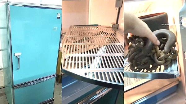 1960 yılında bir üretilen eski bir buzdolabını inceleyen bir kişinin çektiği görüntüler sosyal medyada gündem oldu.