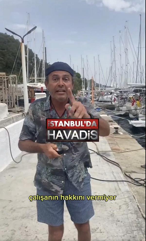 Teknedeki yardımcının kayda alıp servis ettiği videoda Ayhan Sicimoğlu'nun, gence tokat attığı görülüyordu.