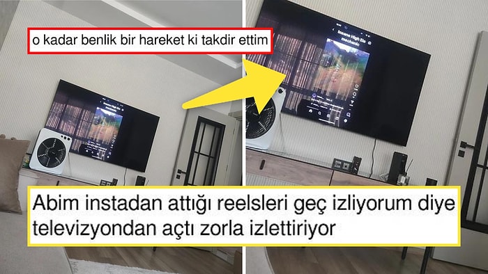 Reels Videolarını Zorla Televizyondan İzleyerek Abi Terörünü İliklerine Kadar Yaşayan X (Twitter) Kullanıcısı