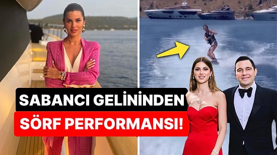 Sabancıların Gündemden Düşmeyen Gelini Nazlı Sabancı Bu Sefer De Serin Sularda Sörf Şovu Yaptı!