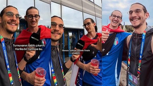 TRT Spor muhabiri Sercan Şekerci, EURO 2024 için gittiği Almanya'da gördüğü İtalyan taraftarın kendisine olan benzerliği karşısında şoka uğradı.