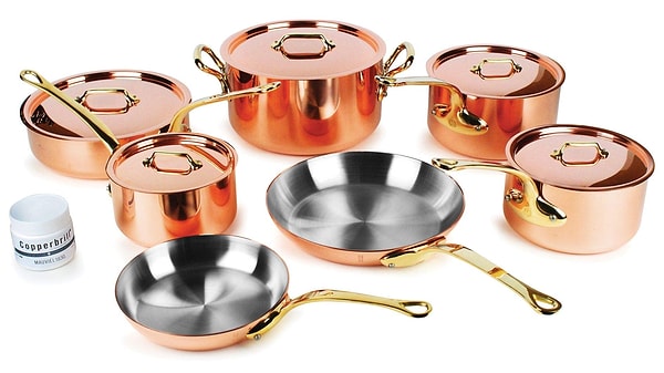 4. Mauviel Copper Cookware Set (Pişirme Seti)