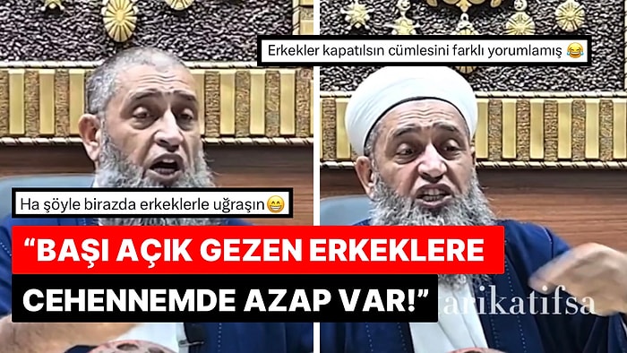 Erkeklerin de Başını Kapatması Gerektiğini Söyleyen Sarıklı Kişi Gündemde: “Cehennemde Büyük Azap Var”